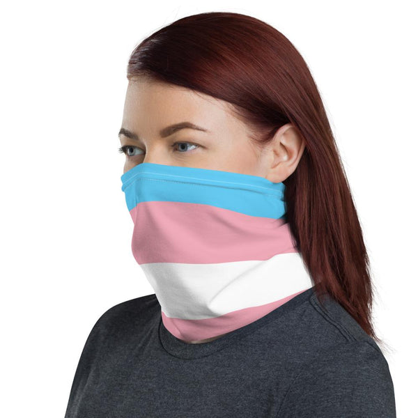 65 MCMLXV Unisex LGBT Transgender Flag Print Neck Gaiter - 65mcmlxv