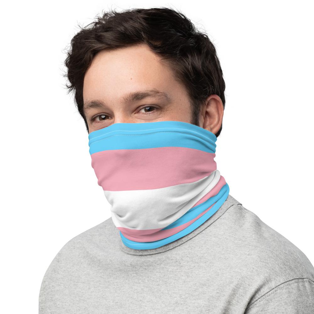 65 MCMLXV Unisex LGBT Transgender Flag Print Neck Gaiter - 65mcmlxv