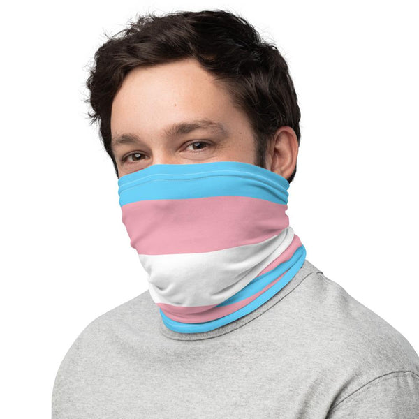65 MCMLXV Unisex LGBT Transgender Flag Print Neck Gaiter - 65mcmlxv