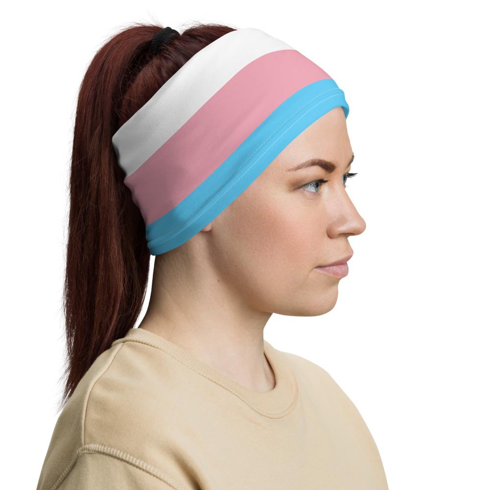 65 MCMLXV Unisex LGBT Transgender Flag Print Neck Gaiter - 65mcmlxv