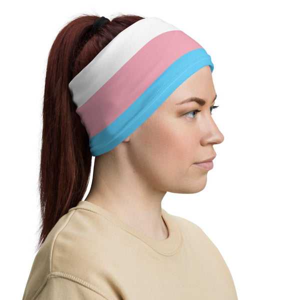 65 MCMLXV Unisex LGBT Transgender Flag Print Neck Gaiter - 65mcmlxv
