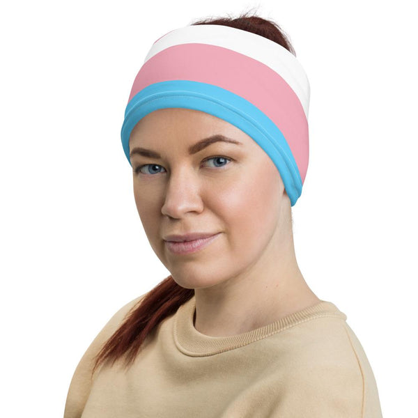 65 MCMLXV Unisex LGBT Transgender Flag Print Neck Gaiter - 65mcmlxv