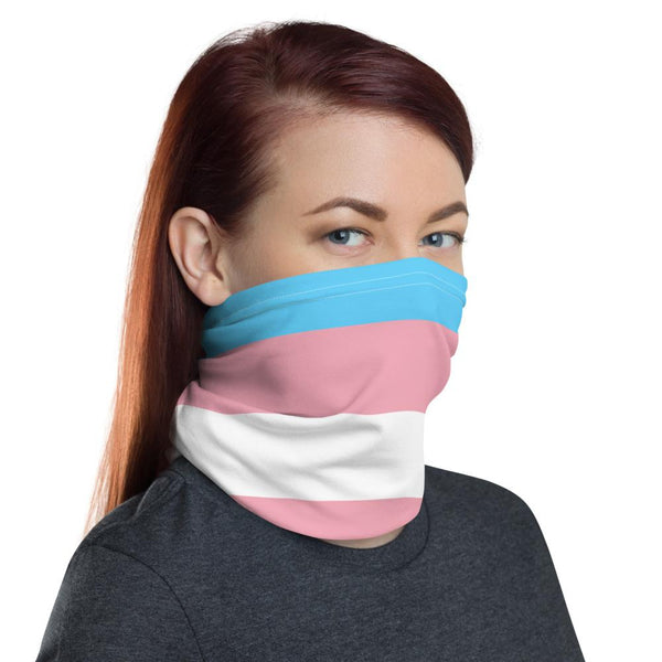 65 MCMLXV Unisex LGBT Transgender Flag Print Neck Gaiter - 65mcmlxv