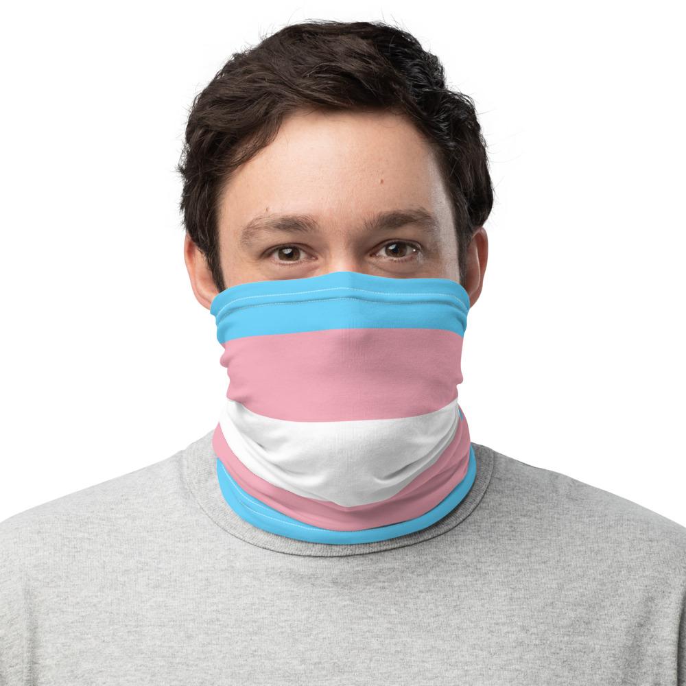 65 MCMLXV Unisex LGBT Transgender Flag Print Neck Gaiter - 65mcmlxv
