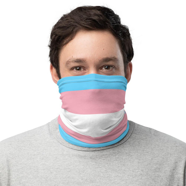 65 MCMLXV Unisex LGBT Transgender Flag Print Neck Gaiter - 65mcmlxv