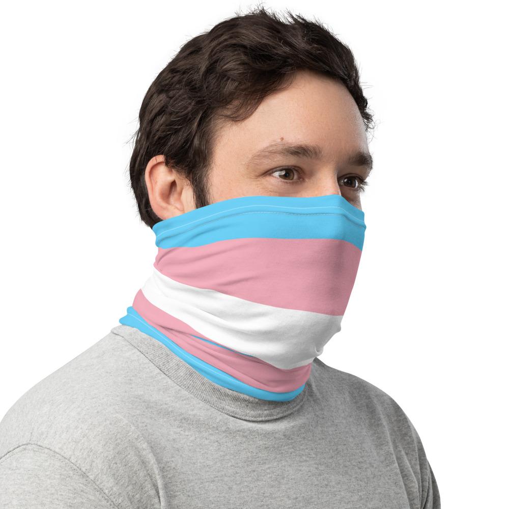 65 MCMLXV Unisex LGBT Transgender Flag Print Neck Gaiter - 65mcmlxv
