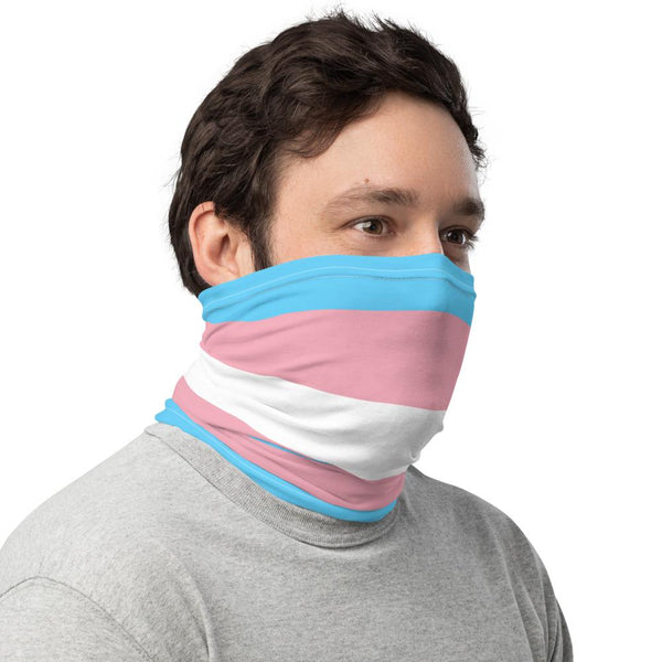 65 MCMLXV Unisex LGBT Transgender Flag Print Neck Gaiter - 65mcmlxv