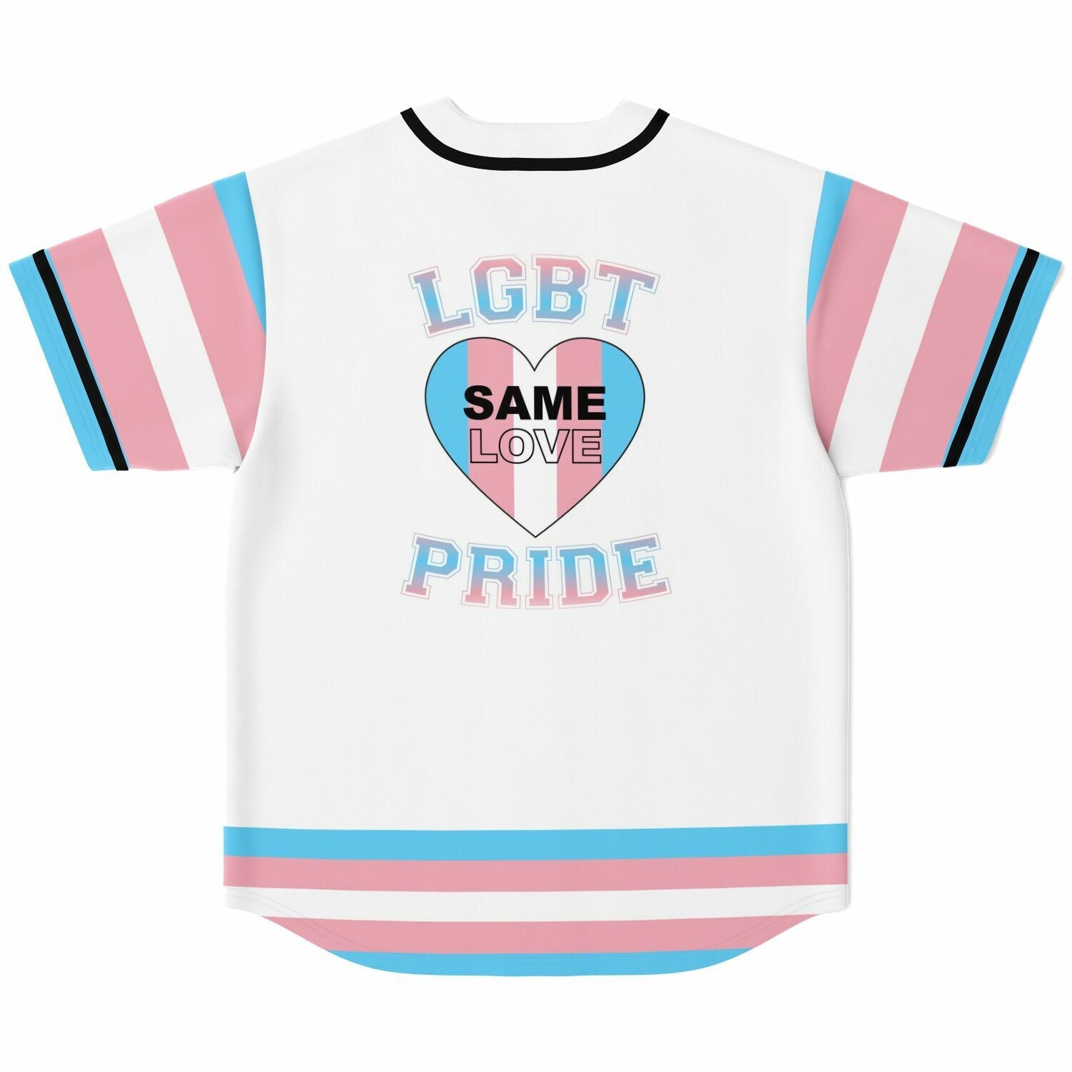 65 MCMLXV Unisex LGBT Transgender Pride Flag Print Baseball Jersey - 65mcmlxv