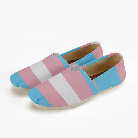 65 MCMLXV Unisex LGBT Transgender Pride Flag Print Canvas Shoes - 65mcmlxv