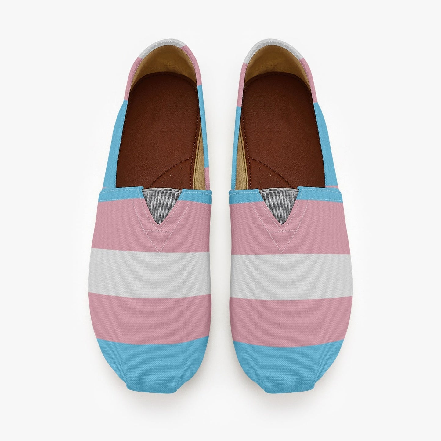 65 MCMLXV Unisex LGBT Transgender Pride Flag Print Canvas Shoes - 65mcmlxv