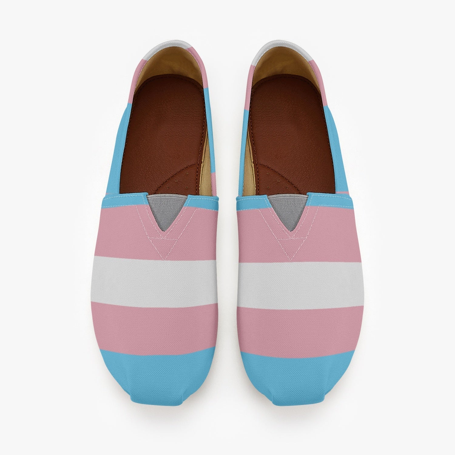 65 MCMLXV Unisex LGBT Transgender Pride Flag Print Canvas Shoes - 65mcmlxv