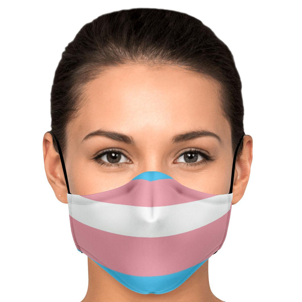 65 MCMLXV Unisex LGBT Transgender Pride Flag Print Face Mask - 65mcmlxv