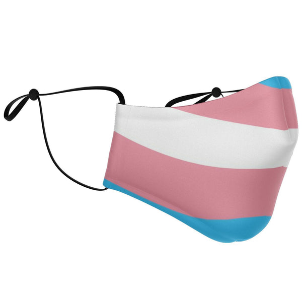 65 MCMLXV Unisex LGBT Transgender Pride Flag Print Face Mask - 65mcmlxv