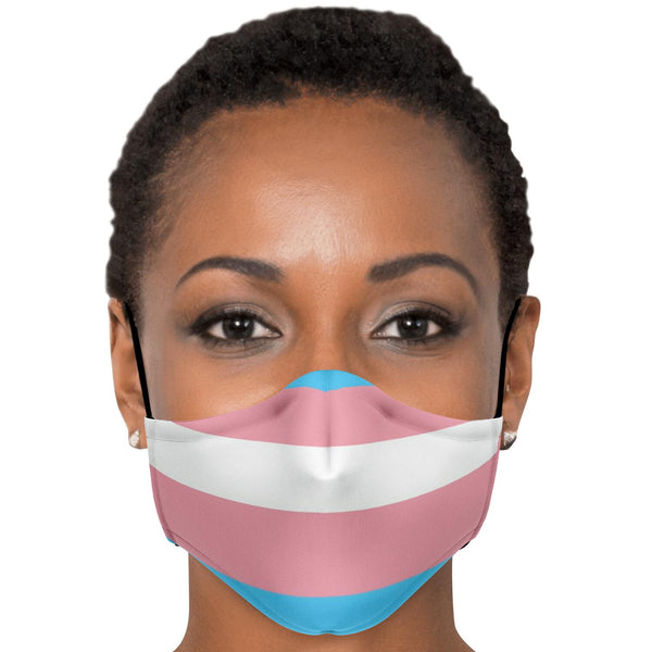 65 MCMLXV Unisex LGBT Transgender Pride Flag Print Face Mask - 65mcmlxv