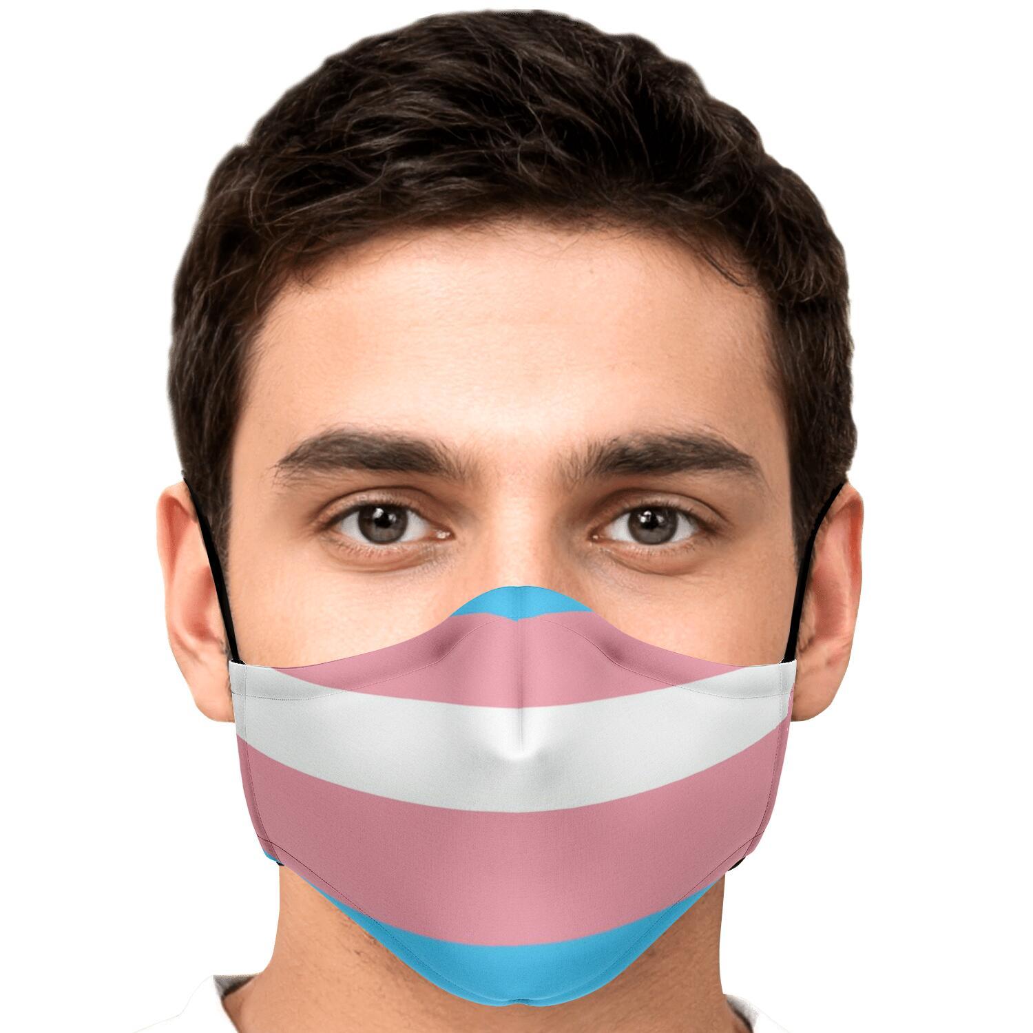 65 MCMLXV Unisex LGBT Transgender Pride Flag Print Face Mask - 65mcmlxv