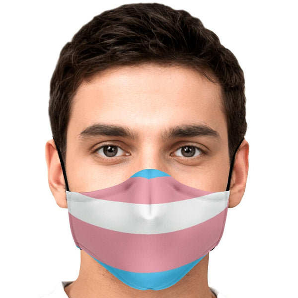 65 MCMLXV Unisex LGBT Transgender Pride Flag Print Face Mask - 65mcmlxv