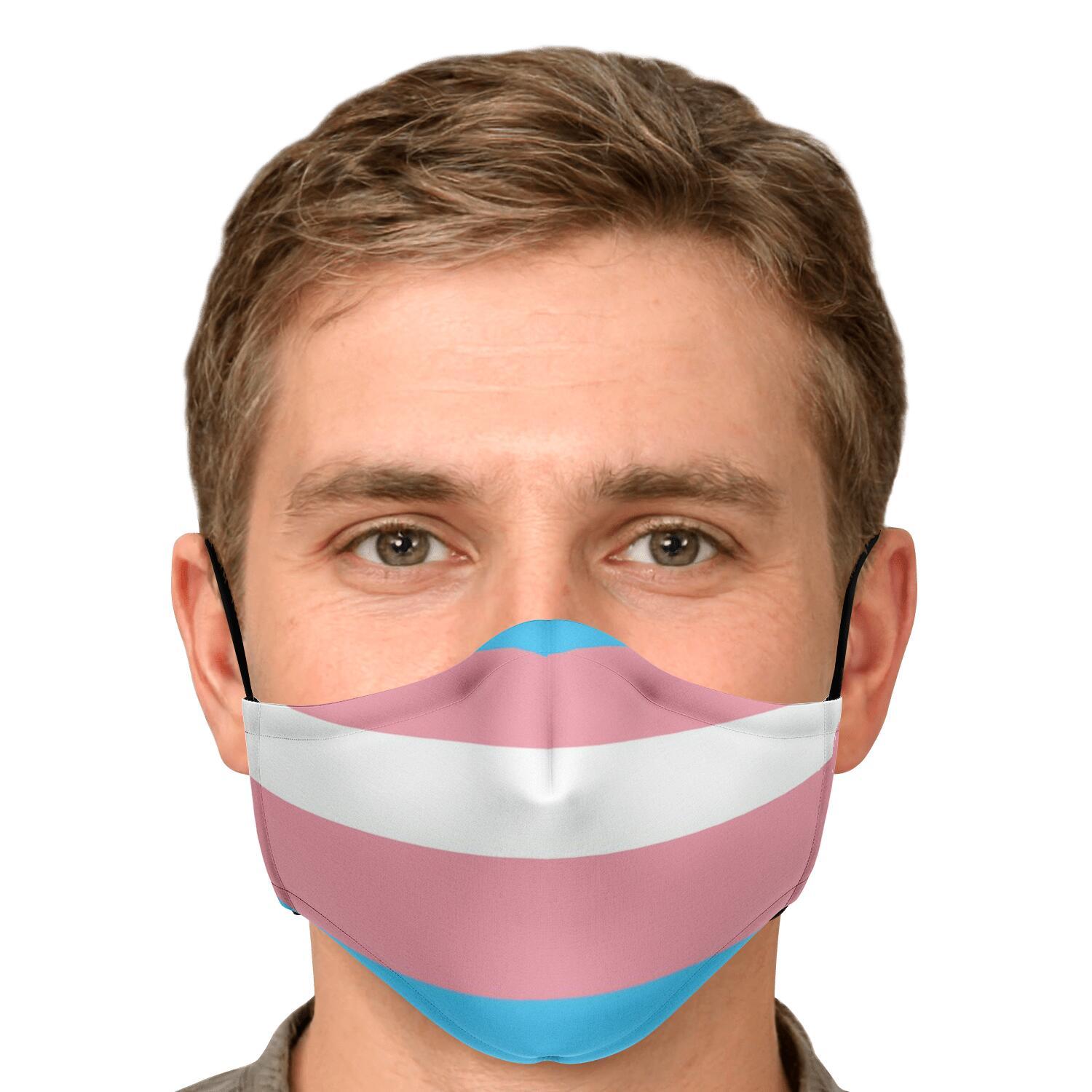 65 MCMLXV Unisex LGBT Transgender Pride Flag Print Face Mask - 65mcmlxv