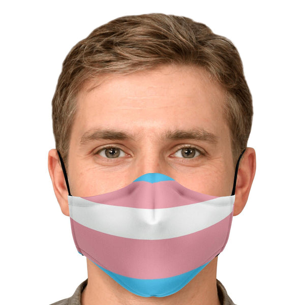 65 MCMLXV Unisex LGBT Transgender Pride Flag Print Face Mask - 65mcmlxv
