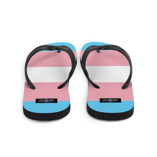 65 MCMLXV Unisex LGBT Transgender Pride Flag Print Flip - Flops - 65mcmlxv