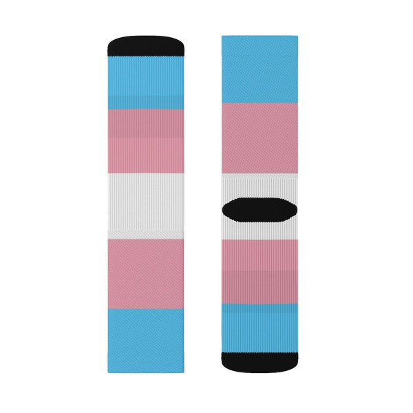 65 MCMLXV Unisex LGBT Transgender Pride Flag Print Socks - 65mcmlxv