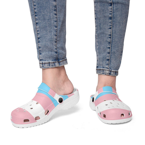 65 MCMLXV Unisex LGBT Transgender Pride Flag Printed Clogs - 65mcmlxv
