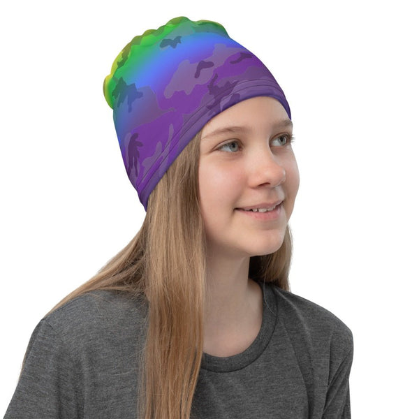 65 MCMLXV Unisex LGBTQ Pride Rainbow Camo Print Neck Gaiter - 65mcmlxv