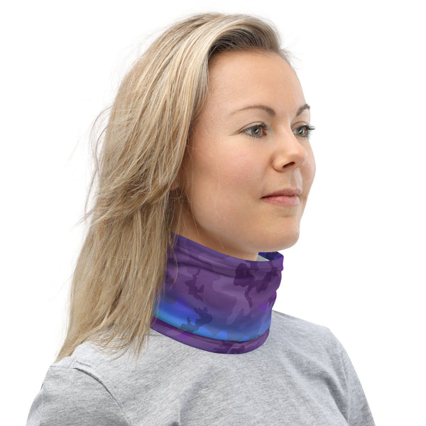 65 MCMLXV Unisex LGBTQ Pride Rainbow Camo Print Neck Gaiter - 65mcmlxv