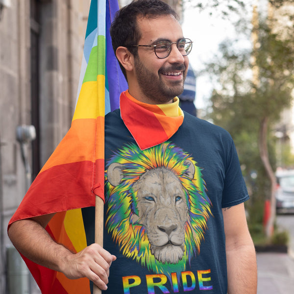 65 MCMLXV Unisex LGBTQ PRIDE Rainbow Lion Graphic T-Shirt - 65mcmlxv