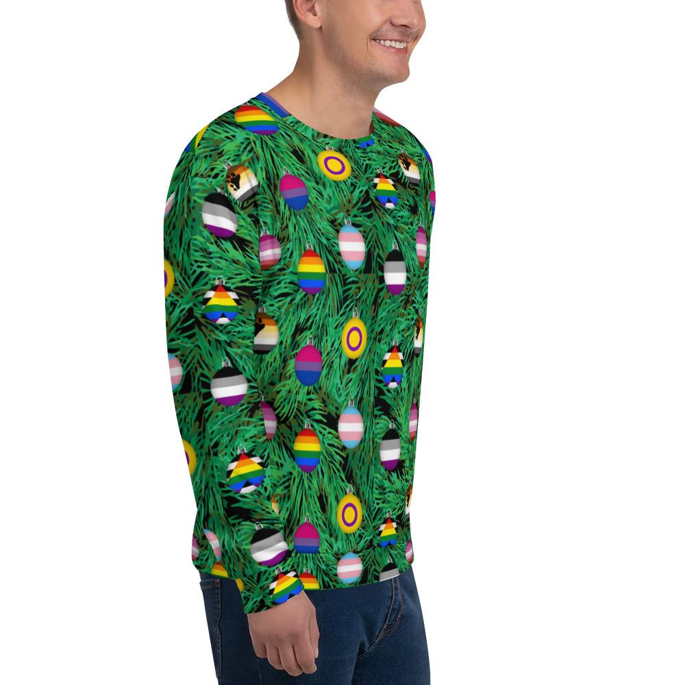 65 MCMLXV Unisex LGBTQI Pride Christmas Ornaments Print Sweatshirt Jumper - 65mcmlxv