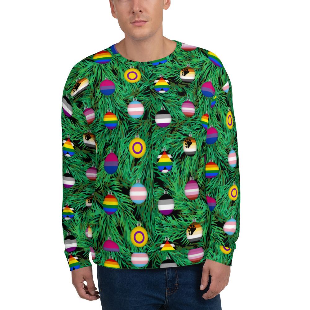 65 MCMLXV Unisex LGBTQI Pride Christmas Ornaments Print Sweatshirt Jumper - 65mcmlxv