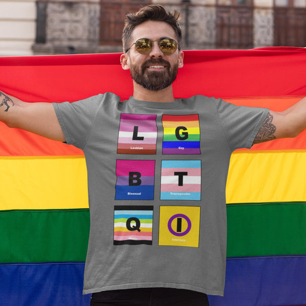 65 MCMLXV Unisex LGBTQI Pride Flags Graphic T-Shirt - 65mcmlxv