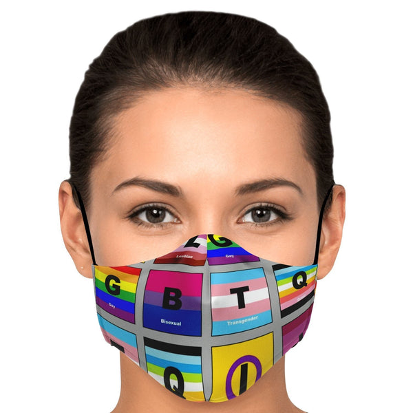 65 MCMLXV Unisex LGBTQI Pride Flags Print 2 Layer Reusable Face Mask - 65mcmlxv