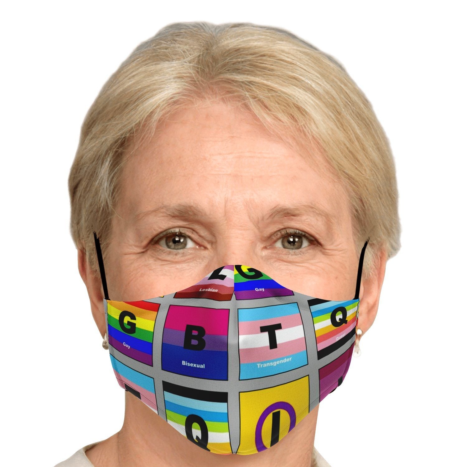 65 MCMLXV Unisex LGBTQI Pride Flags Print 2 Layer Reusable Face Mask - 65mcmlxv