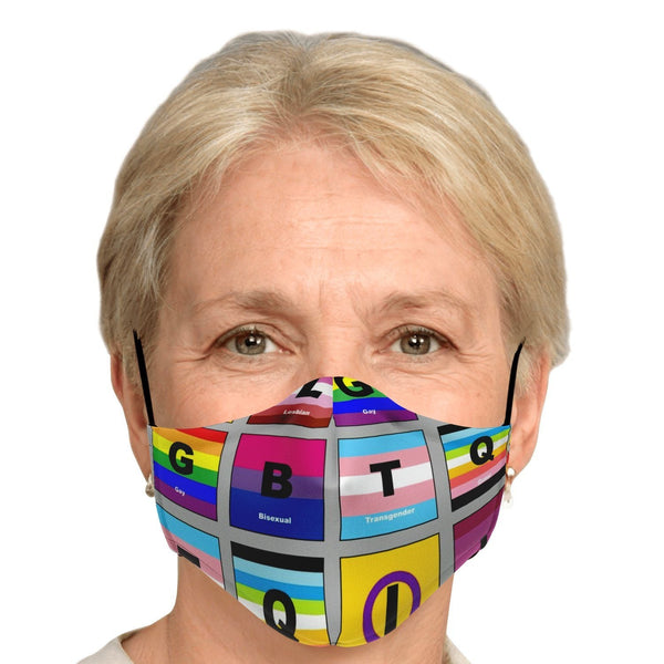 65 MCMLXV Unisex LGBTQI Pride Flags Print 2 Layer Reusable Face Mask - 65mcmlxv