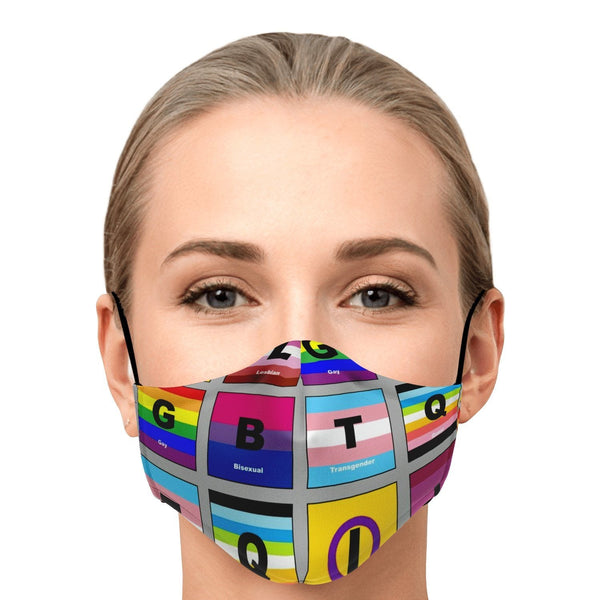 65 MCMLXV Unisex LGBTQI Pride Flags Print 2 Layer Reusable Face Mask - 65mcmlxv