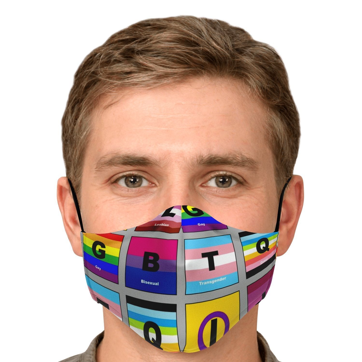 65 MCMLXV Unisex LGBTQI Pride Flags Print 2 Layer Reusable Face Mask - 65mcmlxv