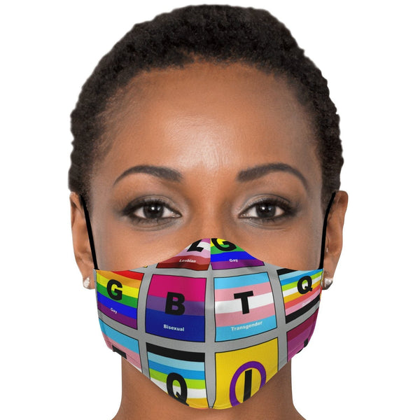 65 MCMLXV Unisex LGBTQI Pride Flags Print 2 Layer Reusable Face Mask - 65mcmlxv
