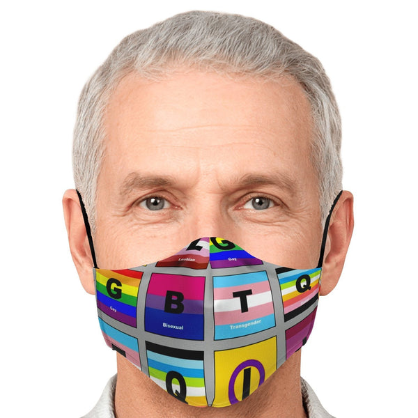 65 MCMLXV Unisex LGBTQI Pride Flags Print 2 Layer Reusable Face Mask - 65mcmlxv