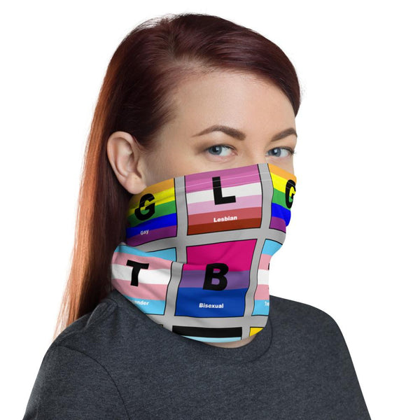 65 MCMLXV Unisex LGBTQI Pride Flags Print Neck Gaiter Balaclava - 65mcmlxv