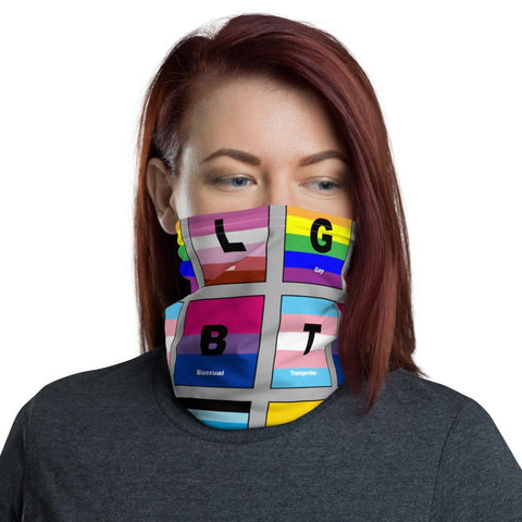 65 MCMLXV Unisex LGBTQI Pride Flags Print Neck Gaiter Balaclava - 65mcmlxv