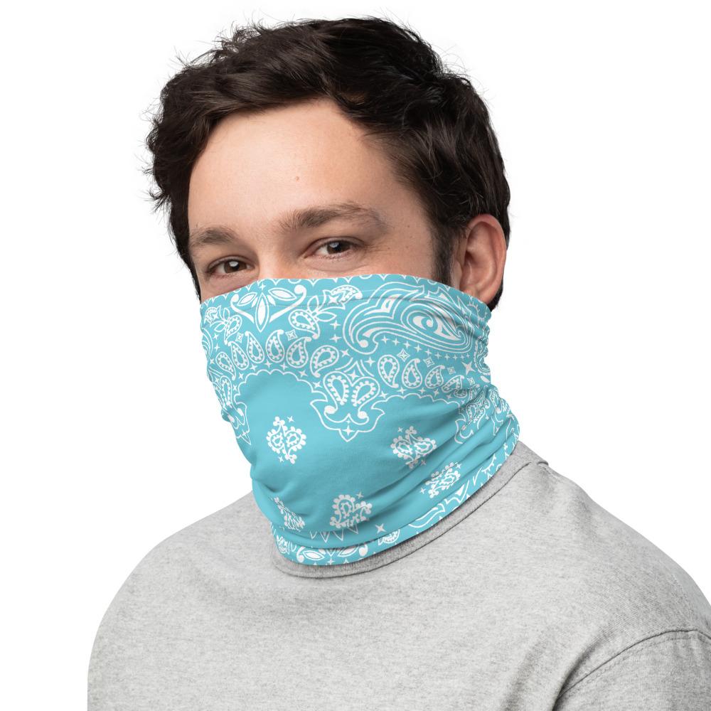 65 MCMLXV Unisex Light Blue Bandana Print Neck Gaiter - 65mcmlxv