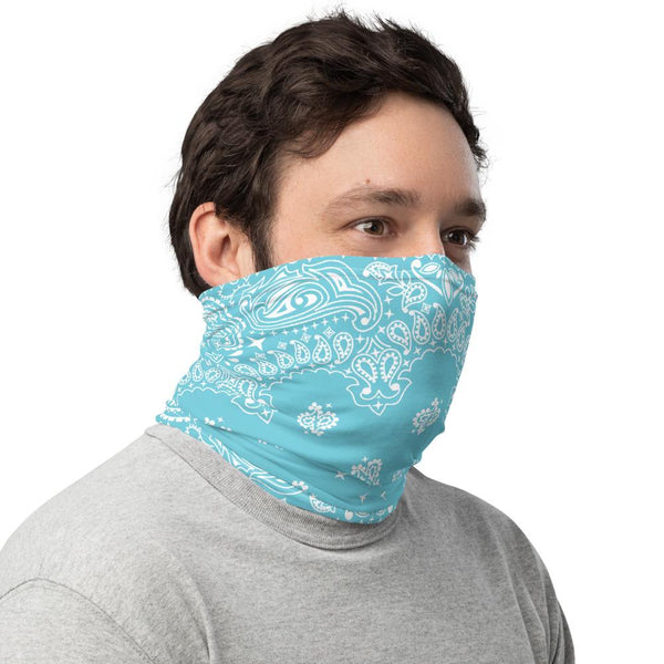 65 MCMLXV Unisex Light Blue Bandana Print Neck Gaiter - 65mcmlxv