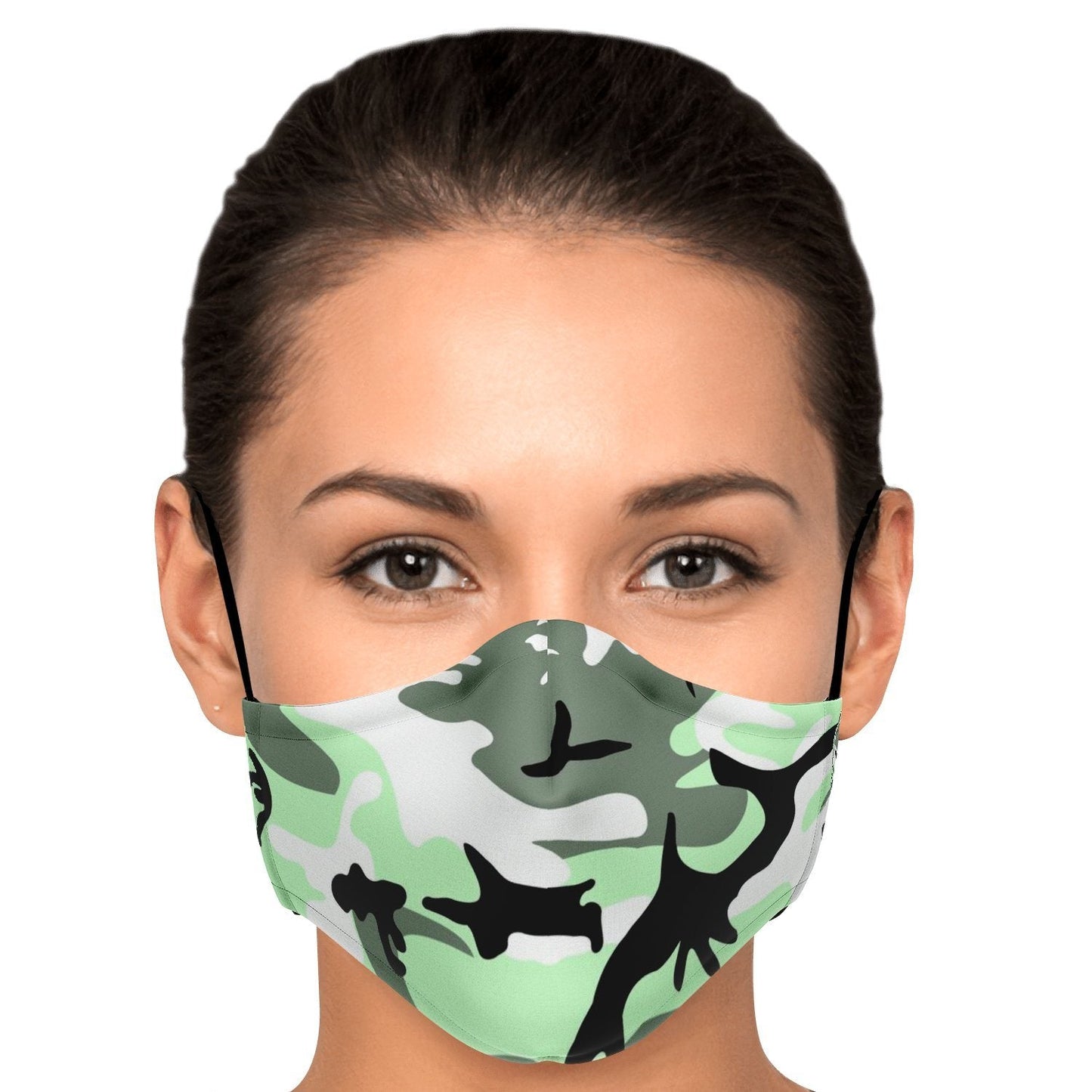 65 MCMLXV Unisex Lime Camouflage Print Face Mask - 65mcmlxv