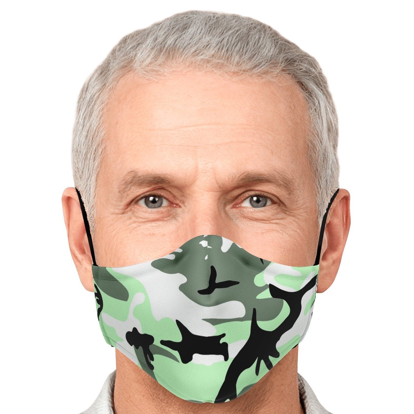 65 MCMLXV Unisex Lime Camouflage Print Face Mask - 65mcmlxv