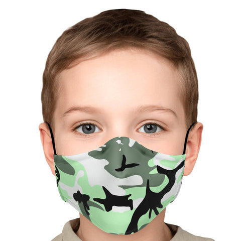 65 MCMLXV Unisex Lime Camouflage Print Face Mask - 65mcmlxv