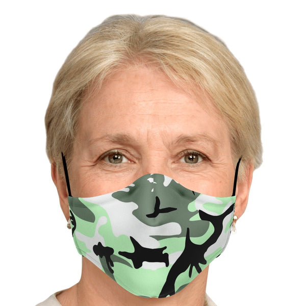 65 MCMLXV Unisex Lime Camouflage Print Face Mask - 65mcmlxv