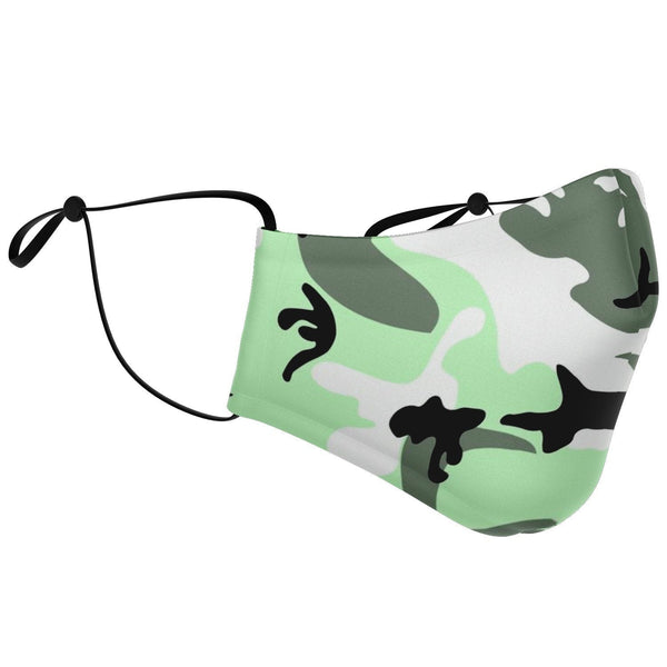 65 MCMLXV Unisex Lime Camouflage Print Face Mask - 65mcmlxv