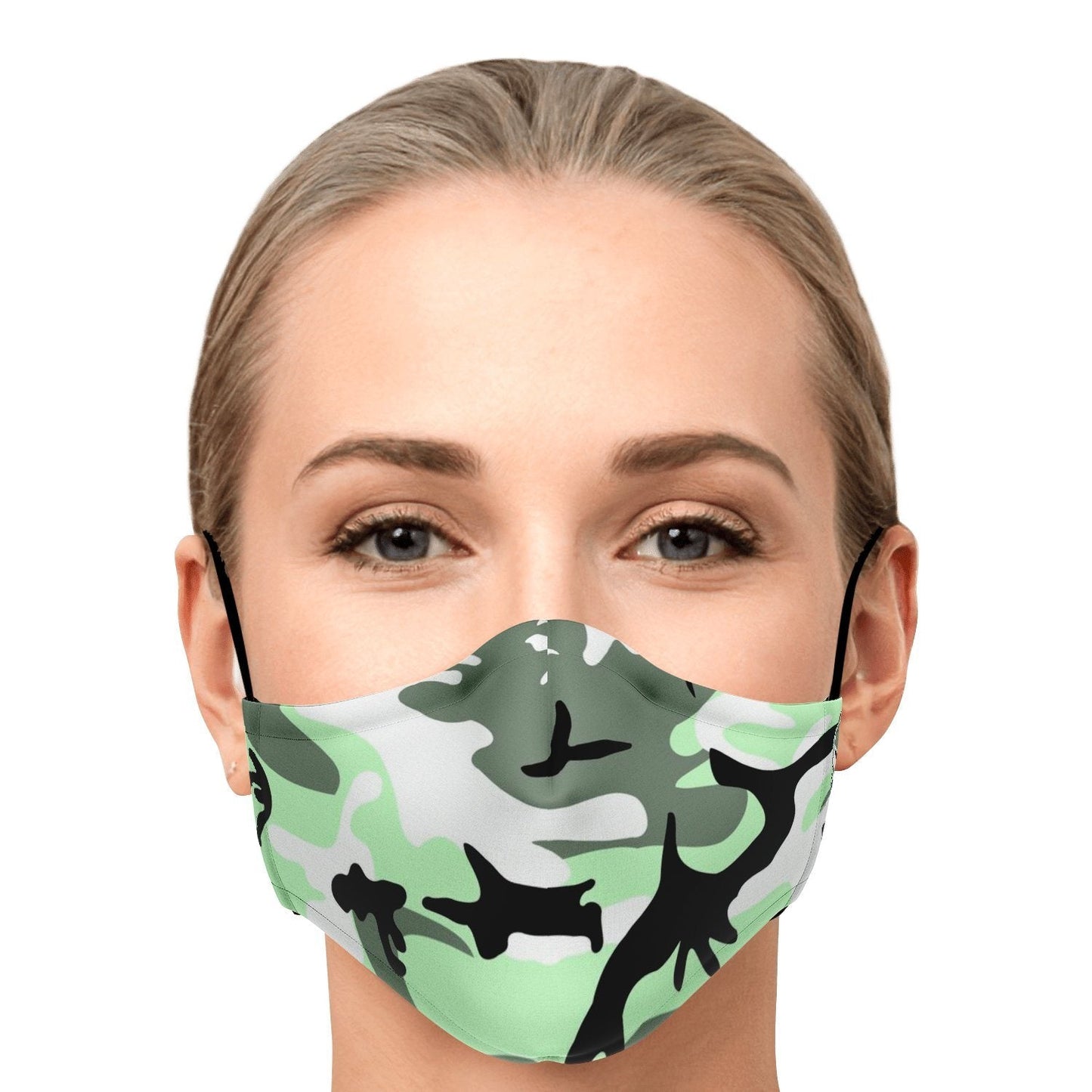 65 MCMLXV Unisex Lime Camouflage Print Face Mask - 65mcmlxv