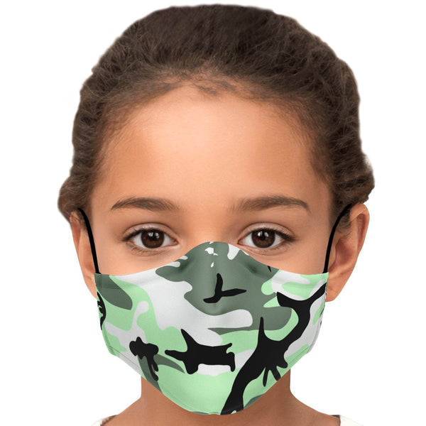 65 MCMLXV Unisex Lime Camouflage Print Face Mask - 65mcmlxv
