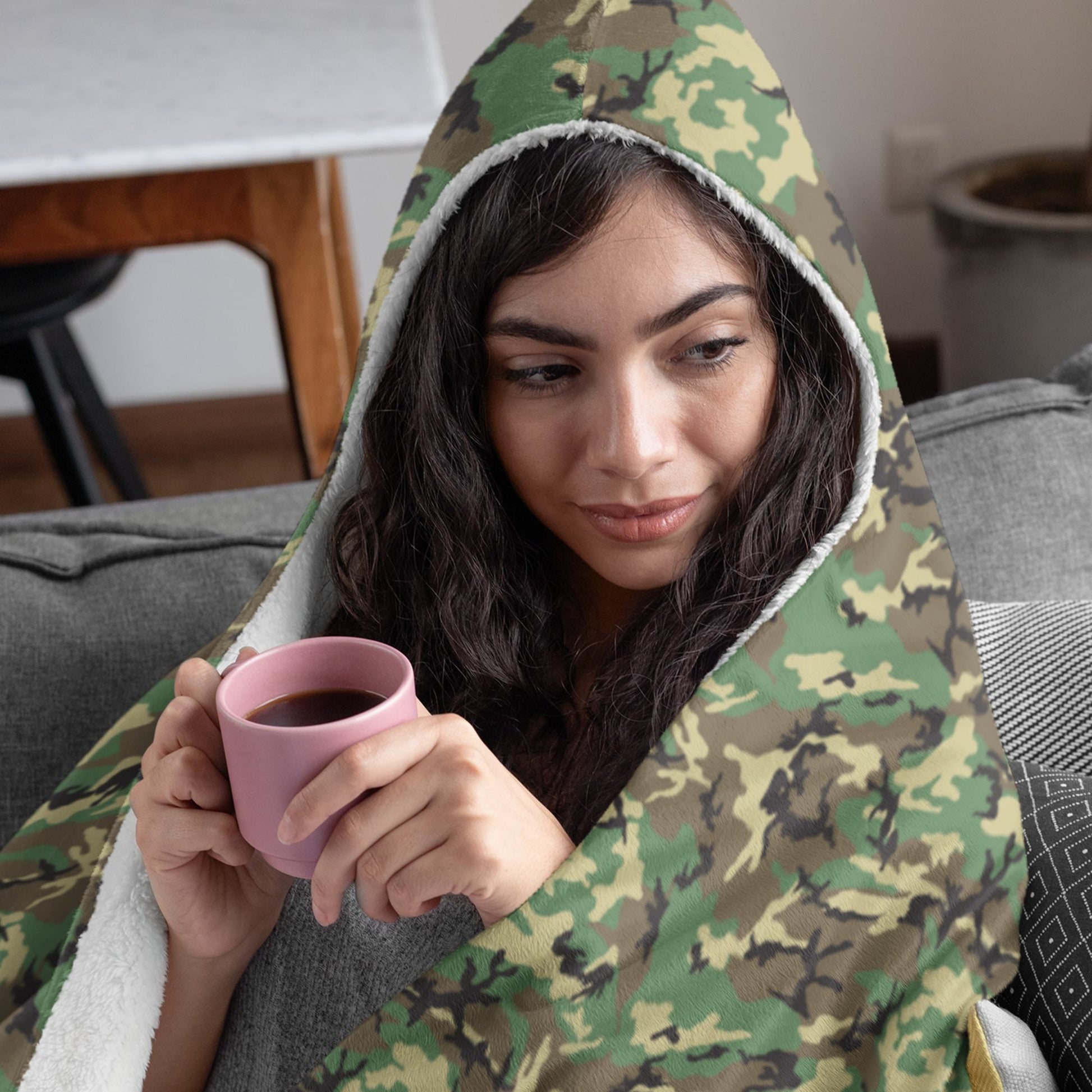 65 MCMLXV Unisex Military Camouflage Hooded Blanket - 65mcmlxv